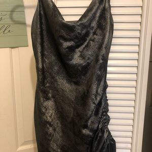 Topshop petites silver party dress